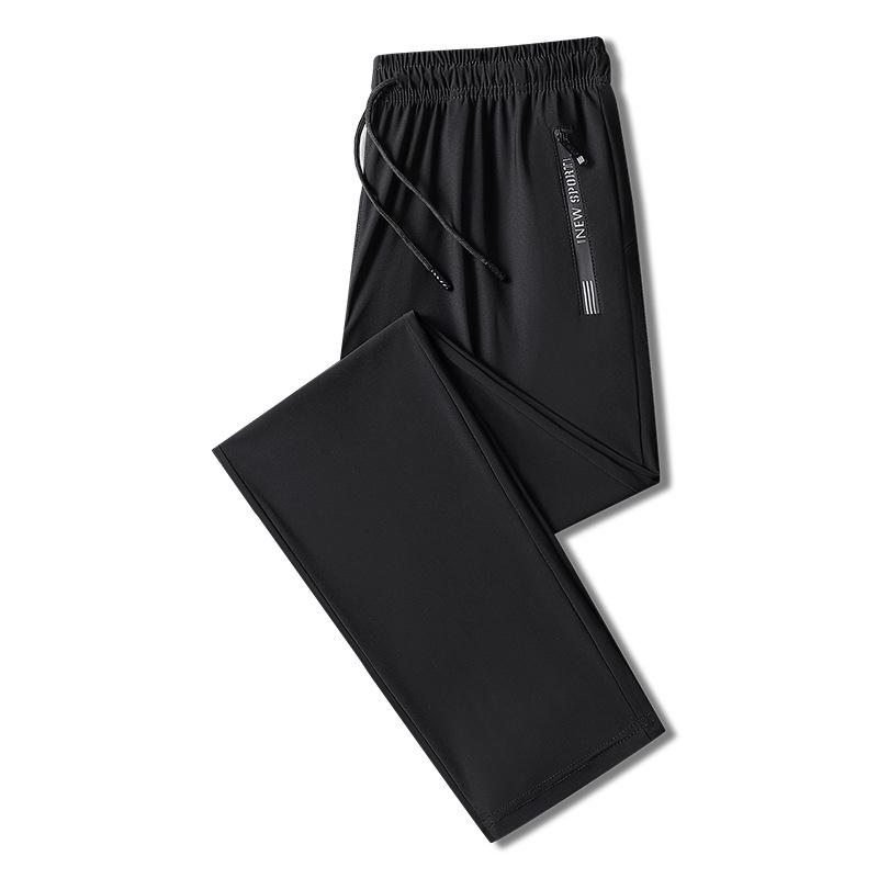 Pánské nadměrné rychleschnoucí sportovní kalhoty z ledového hedvábí - Lehké letní ležérní