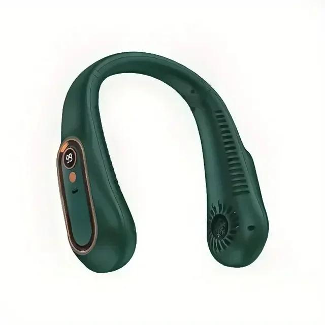 

Silent neck hanging fan, strong wind, small fan, portable portable portable air conditioner, mini bladeless lazy fan 5.7 inches зелёный