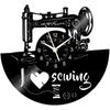 Sewing Machine Vinyl Record Wall Clock Tailor Home Decoration Silent Watch Clothing Sewing Machine Art Tailor's Best Gift Clock