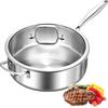 Quality Metal Multiple Layer Deep Cook Pan Ideal For Sauteing Braising And Stir Frying