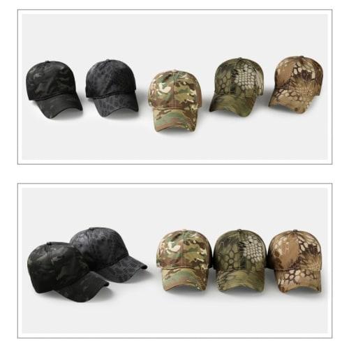 GUN FREAK Tactical Baseball Cap, Honeycomb Camouflage, Military, Airsoft (Typhon Black)