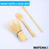 MATCHAX Matcha Besen Set Bambusbesen Chasen Teelöffel Chashaku Teezeremonie 3tlg