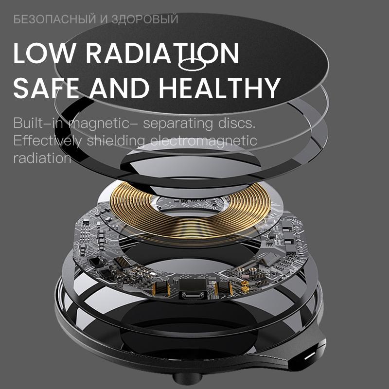 Dünnes kabelloses Ladepad mit USB-Kabel für Mobiltelefone