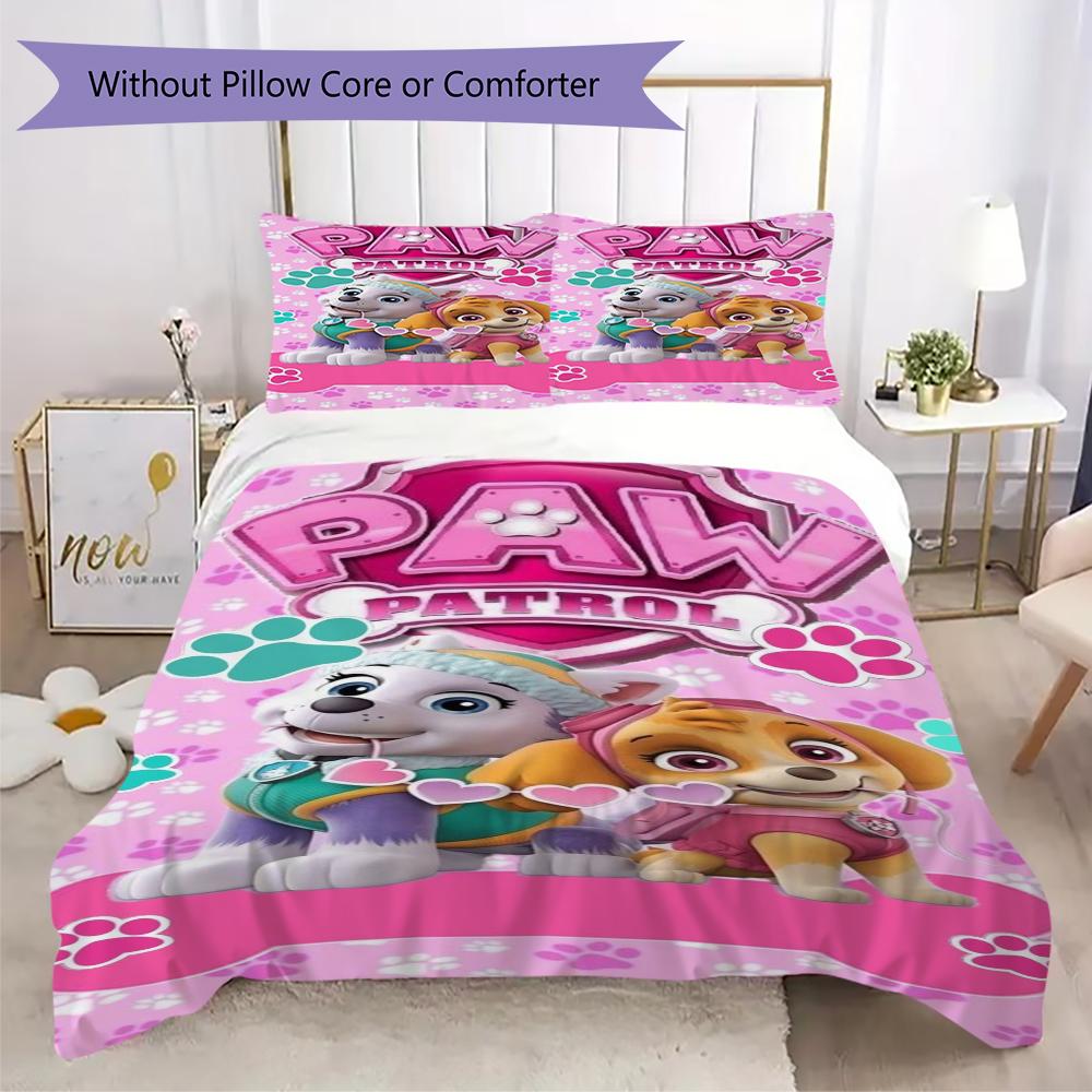 Pink Paw Patrol Pups Bedding 1 Duvet Cover 2 Pillowcase Without Core Without Core Christmas Birthday Gift Duvet Cover And Pillowcase