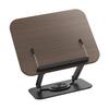 Book Stand Foldable Book Holder with 360 Degrees Rotating Base Elastic Clips for Recipe Tablet Laptop