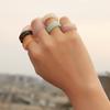 2025 New Temperament Colorful Resin Acrylic Ring For Women Candy Color Round Finger Ring Fashion Jewelry Gift