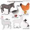 Children's Wild Horse Simulation Model: Eight Horses with Black & White Foals Toy