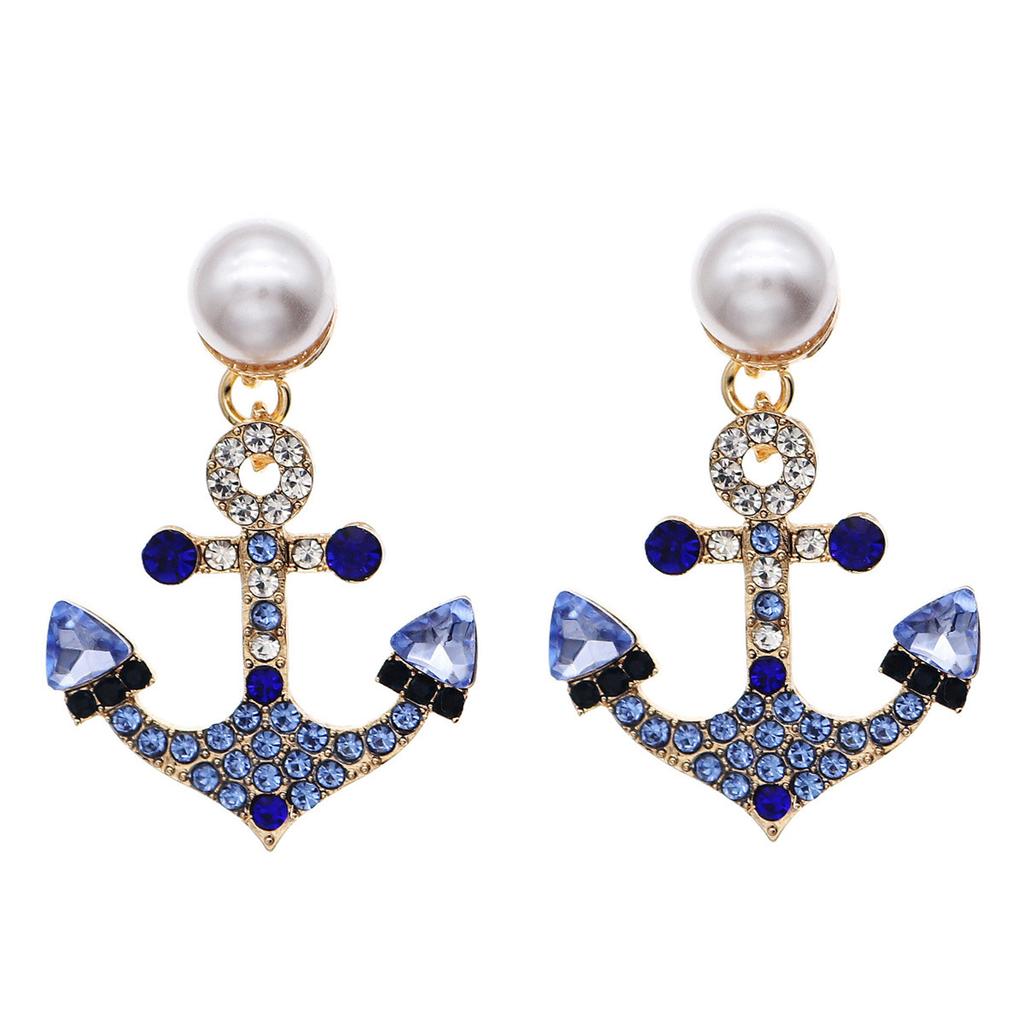 Ocean Theme Earring with Rhinestone Female Hypo-allergenic Lightweight Ornaments Gifts for Mom Wife Girlfriend