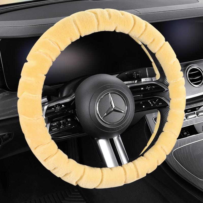 Winter Velvet Steering Wheel Cover - Plush, Warm, Universal Fit