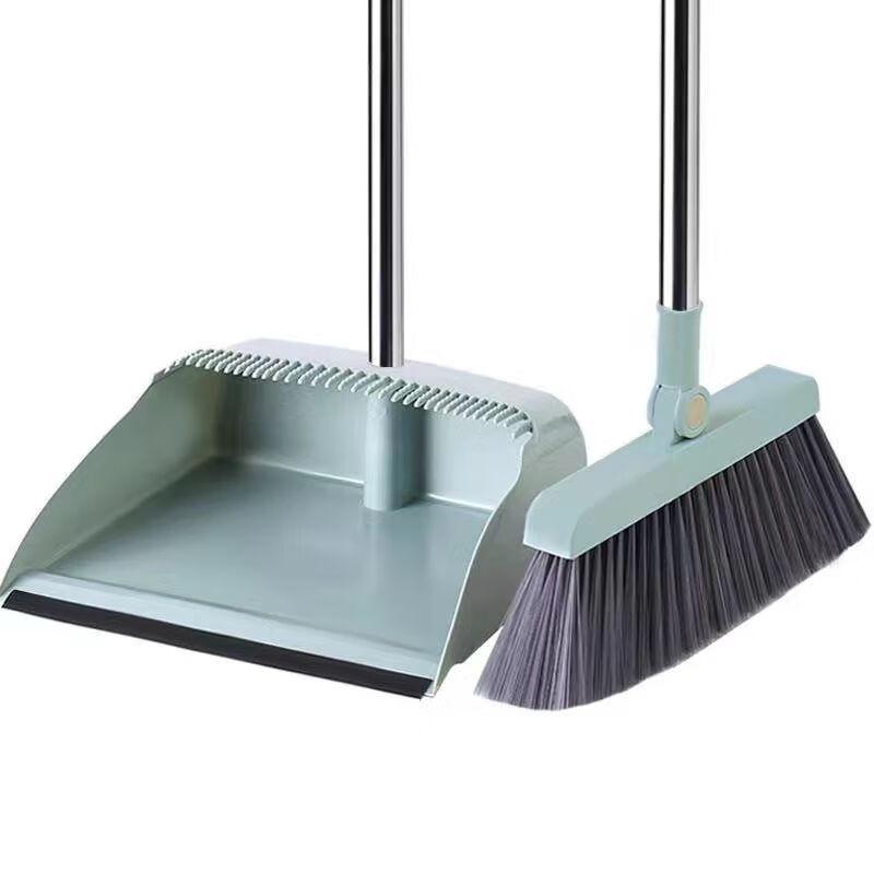 Nordic Blue Rotating Broom & Dustpan Set