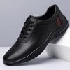 Summer New Men Fashionable Lightweight Casual Soft Soled Leather Shoes Brand Outdoor Men Hollow Breathable Lace Up Sports Shoes