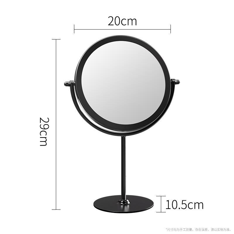 New Desktop Makeup Mirror 360° Rotatable Household Bedroom Vanity Mirror Iron Frame Single-sided Cosmetic Mirrors Two Style