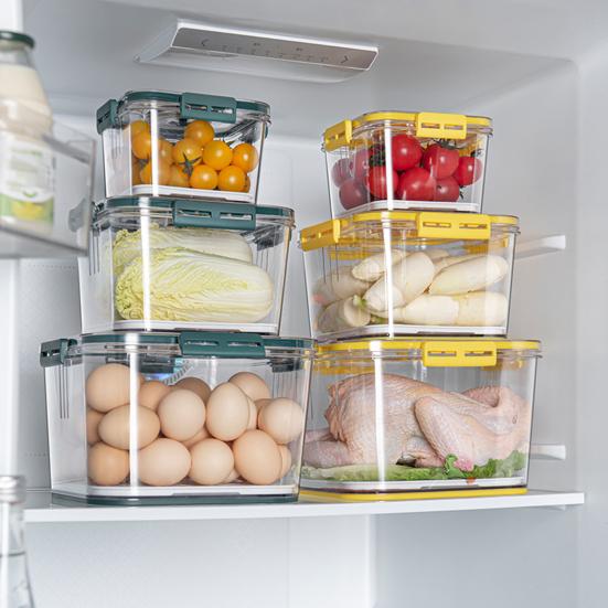 Food Storage Container Square Shape Moist-proof Sealed Design Plastic Kitchen Foods Storage Canisters for Pantry
