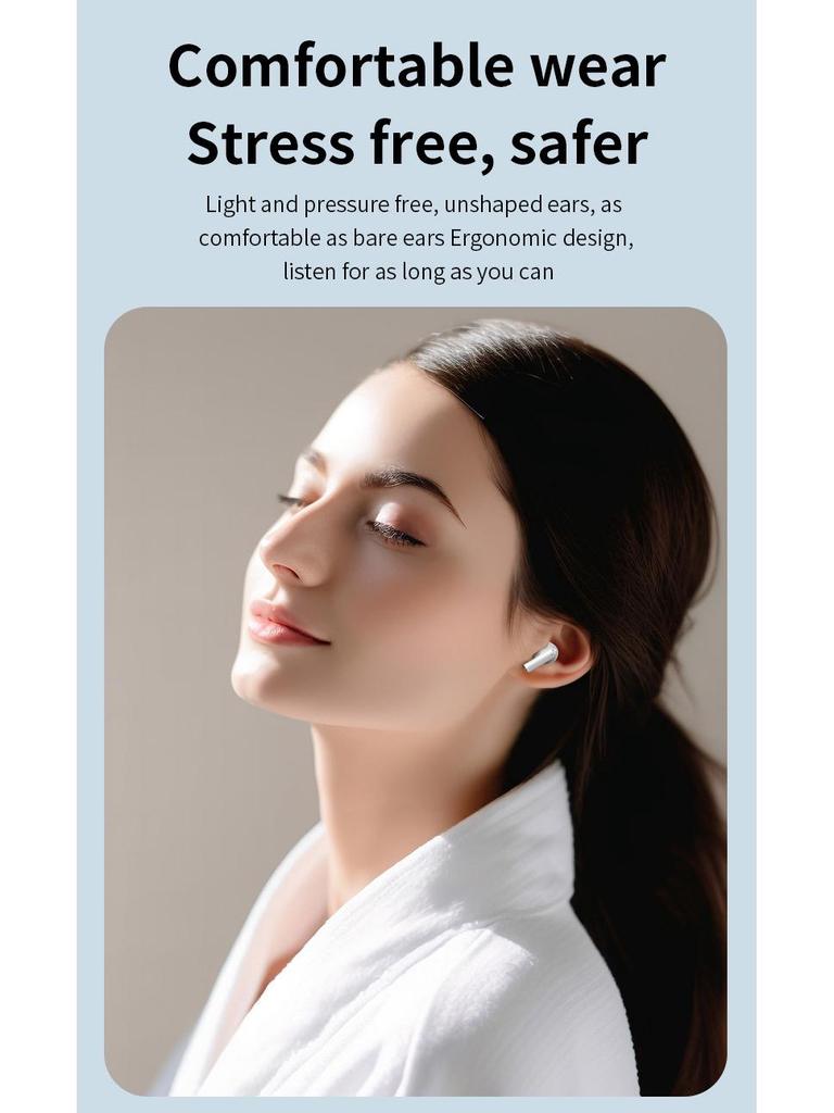 J20 Wireless Bluetooth 5.3 TWS Earbuds: Touch Control, Sports-Ready, Dual-Ear High-Quality Headset