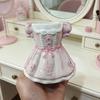 Bow Dress Pencil Cup, Ceramic Desk Organizer, Cute Makeup Brush Holder for Girls Room, Office Gift for Women