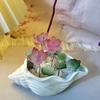Lotus Design Sea Shell Glass Lotus Glass Material DIY Lotus Lamp Small Night Lamp  Girlfriend Gift