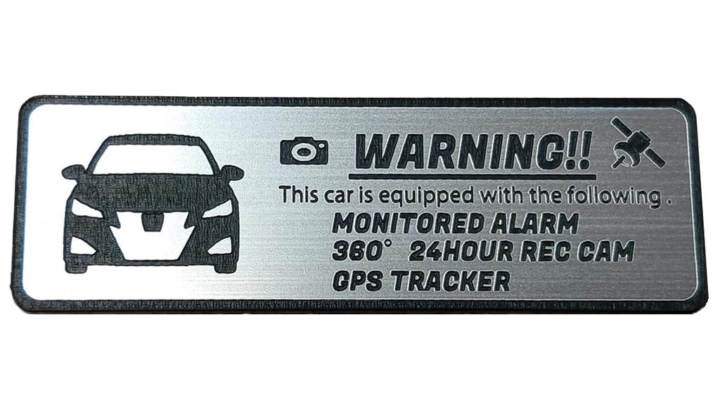 Honami Works CROWN Crown 210 Series Late Athlete Security Emblem 24 Hour Monitoring Dash Cam GPS Tracker Sticker