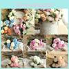 10 Heads Artificial Silk Hydrangea Fake Flowers Bouquet For Elegant Home Decor