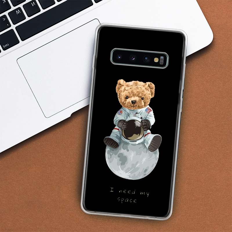 Fashion Brand Bear Phone Case For Samsung Galaxy M21 M12 M31S M32 M51 M52 Note 20 Ulte 10 Plus 9 8 J4 J6 + J8 M11 F52 F62