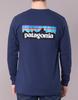 Patagonia Long Sleeve Logo Responsibility Ms Logo CNY S Men's P-6 L/S P-6 Responsibili-Tee