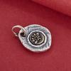 S925 Sterling Silver Lotus Pendant with Eight Auspicious Wheels Charm for DIY Bracelet or Necklace