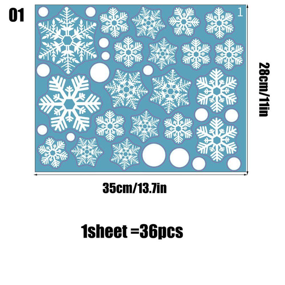 

Christmas Wall Stickers Christmas Decorations Glass Window Sticker White Snowflake Wall Decals 01