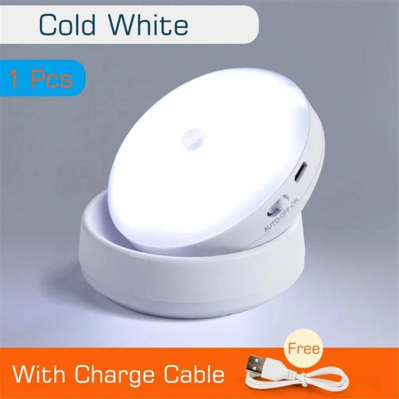 Night Light Rotatable Wireless Motion Sensor LED Night Lights USB Rechargeable Bedroom Corridohting Motion Sensor Light Led Lamp