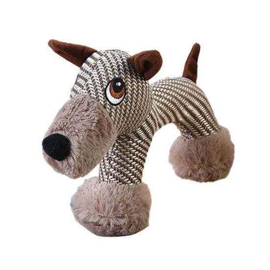 

Plush Dog Toy Cute Animal Shapes Squeaky Chew Toy Linen Fabric Stuffed Animals Puppy Teething Toy for Dogs Boredom And Anxiety Relief