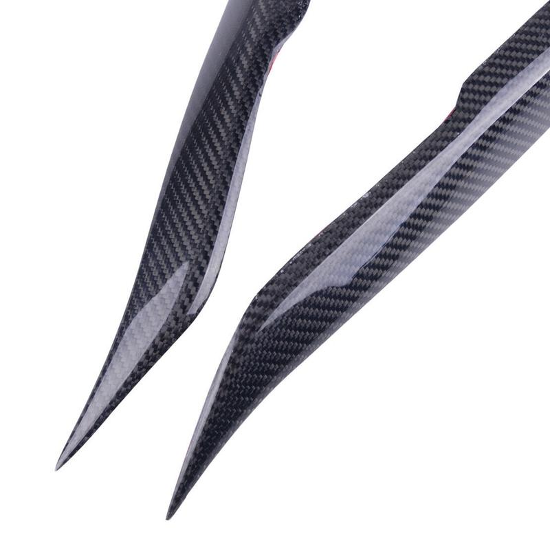Car Front Head Lamp Headlight Eyebrow Sticker Headlamp Eyelid Trim Cover Brow Strip Carbon Fiber For Mazda 6 2003-2013