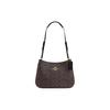 Penelope 27 Klassischer Print Leinwand und Leder Reißverschluss Umhängetasche Damen Handtaschen Braun CO953-IMAA8
