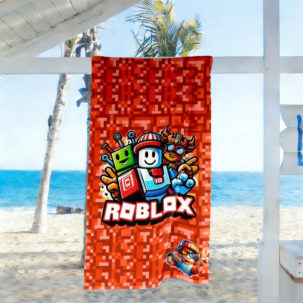 Roblox Ručník na pláž Super měkký Mikrovlákno Rychleschnoucí Tkanina Pohodlný Lehký Vhodný pro Sport, Cestování, Plavání, Jógu, Koupelnu, Pláž A Poo