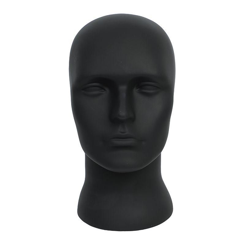 

Mannequin Head Men Model Head Hat Wig Ornament Scarf Shopping Mall Display Props Person Mannequin Head Type Artificial Mannequin Head Dumb black