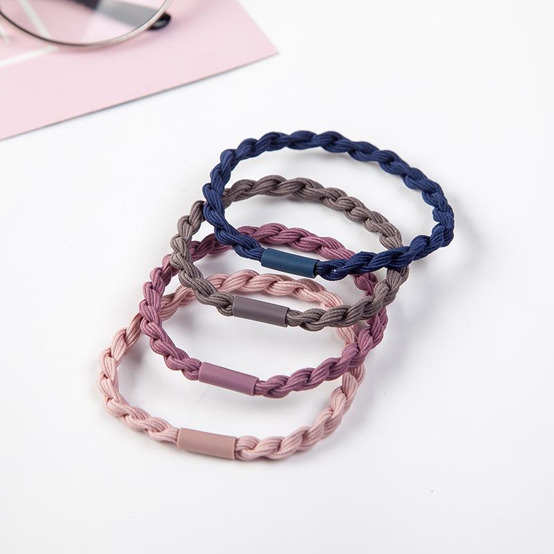 

Korean-Style Elastic Hair Scrunchies - Basic Knotted Hair Ties & Accessories