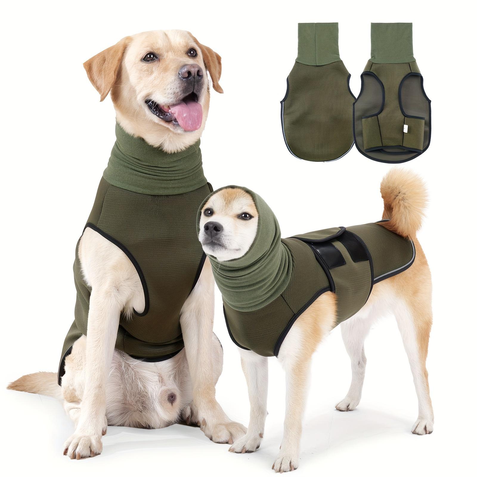 

Dog Calming Vest, Reflective Comfort Jacket for Small and Medium Dogs, Anxiety Relief Vests Suitable ForThunderstorm Fear and Anxiety Hooded Clothing XS армія зелений колір
