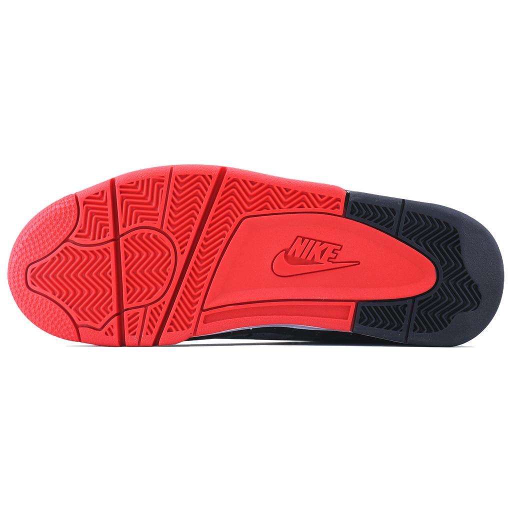 Nike Flight Legacy Ink Dragon Hidden Mid Top Vintage Basketball Shoes Unisex White Red Black BQ4212-100(Team168-)