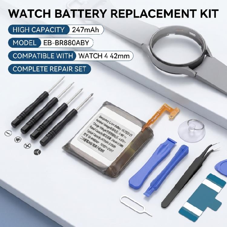 High Capacity 247mAh Watch Battery For EB BR880ABY Watch 42mm Continuous Power Delivery And Fast Replacement