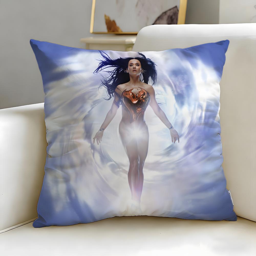 music artist Katy Perry Cushion Cover Soft  EasyWash Pillow Case  Versatile for Couch Bed Travel and Office