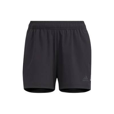 Solid Stripe Logo Elastic Waist Athletic Shorts Women Bottoms Black HF2470