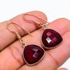Mozambique Garnet Gemstone 925 Solid Sterling Silver Jewelry Earring 1.38" GK-5804