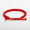 El Yapımı Örgü İpli Bileklikler Ayarlanabilir Kırmızı/Siyah Örgü İp Bileklik İyi Şans Muska Aksesuarı Kadınlar Kızlar için