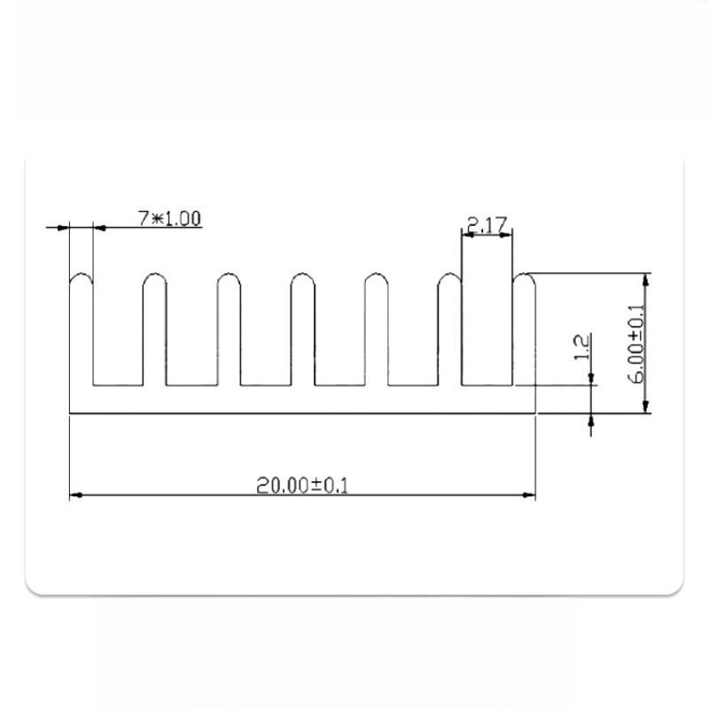 Aluminum Profile Heat Sink, Efficient Thermal Conductive Cooling Fin, Durable Heatsink for LED Power Amplifier Electronic