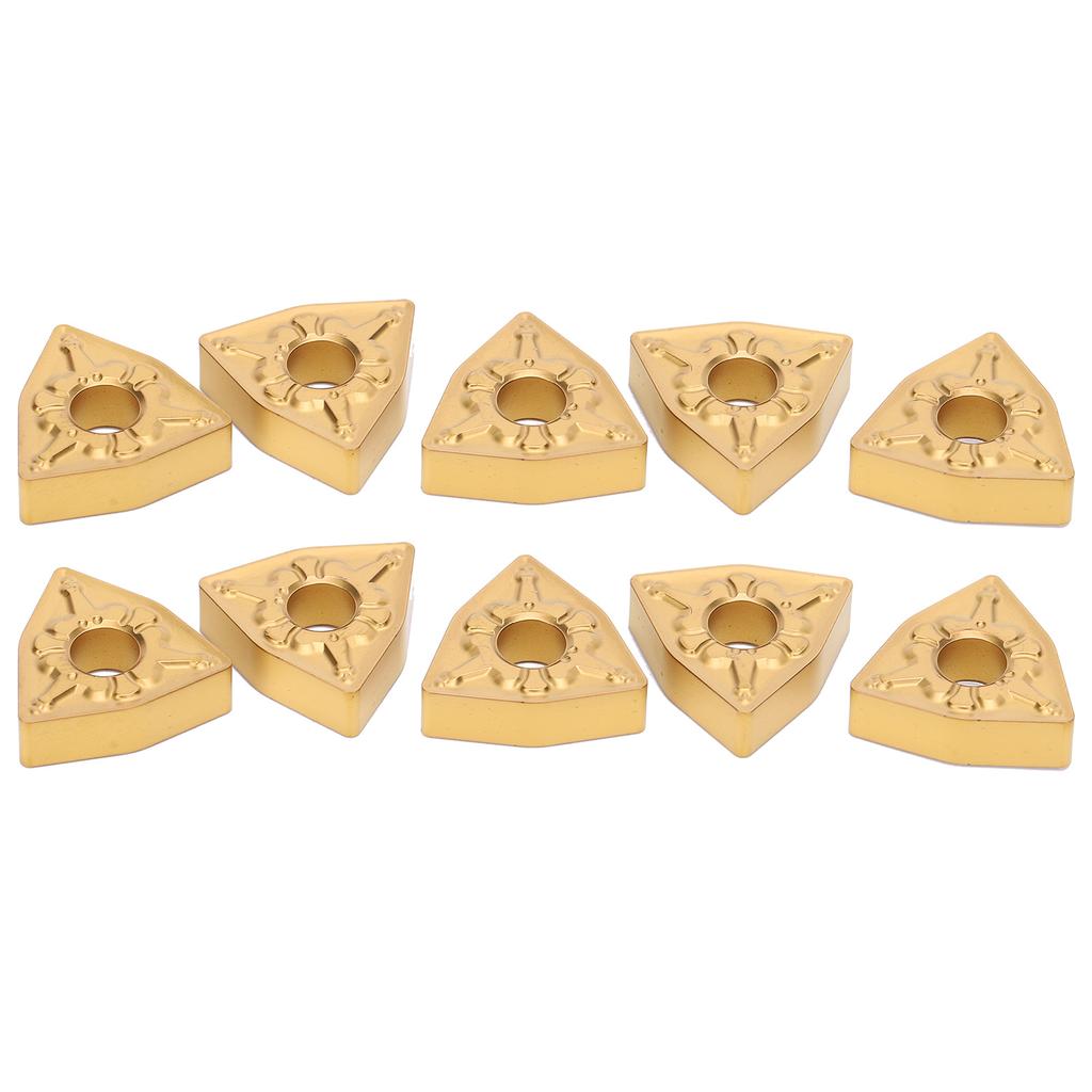 10Pcs CNC Lathe Turning Insert Indexable Solid Carbide Blade Cutting WNMG080408‑TM LF9018