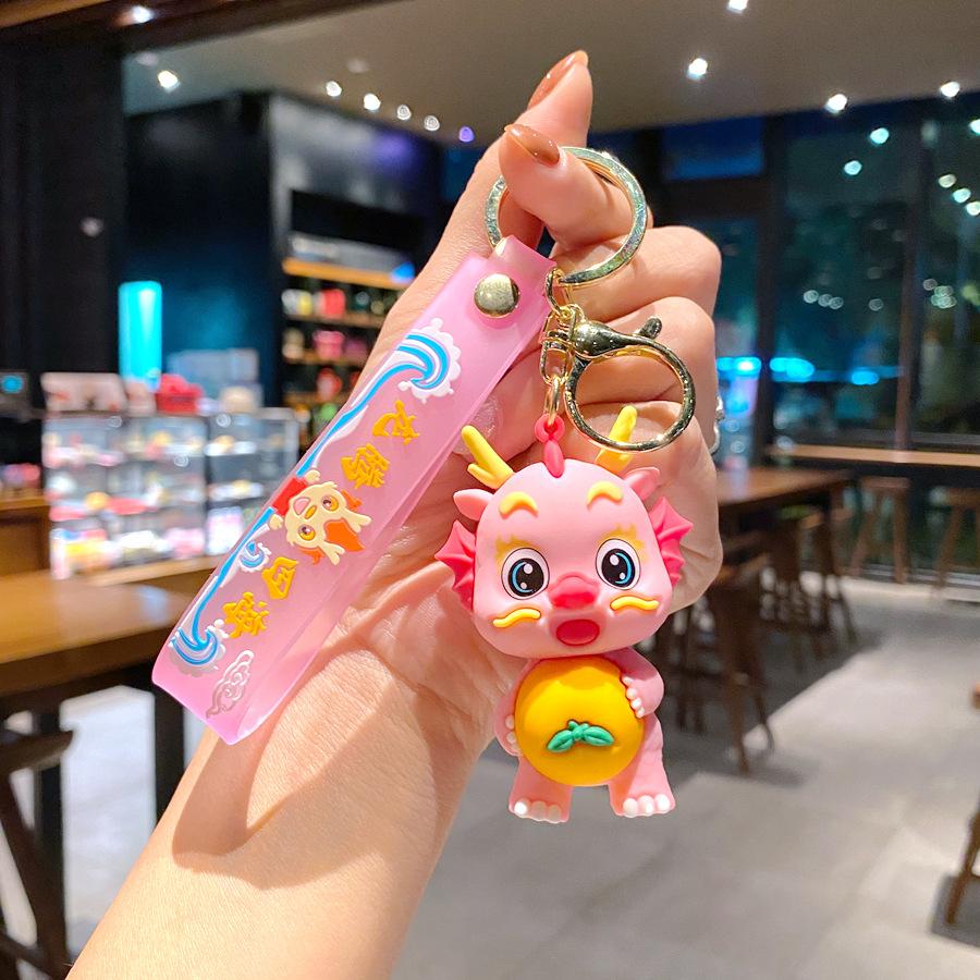 Cute Cartoon Get Rich And Lucky Cat Keychain Tassel Doll Car Key Chain Pendant Night Market Stall Gift