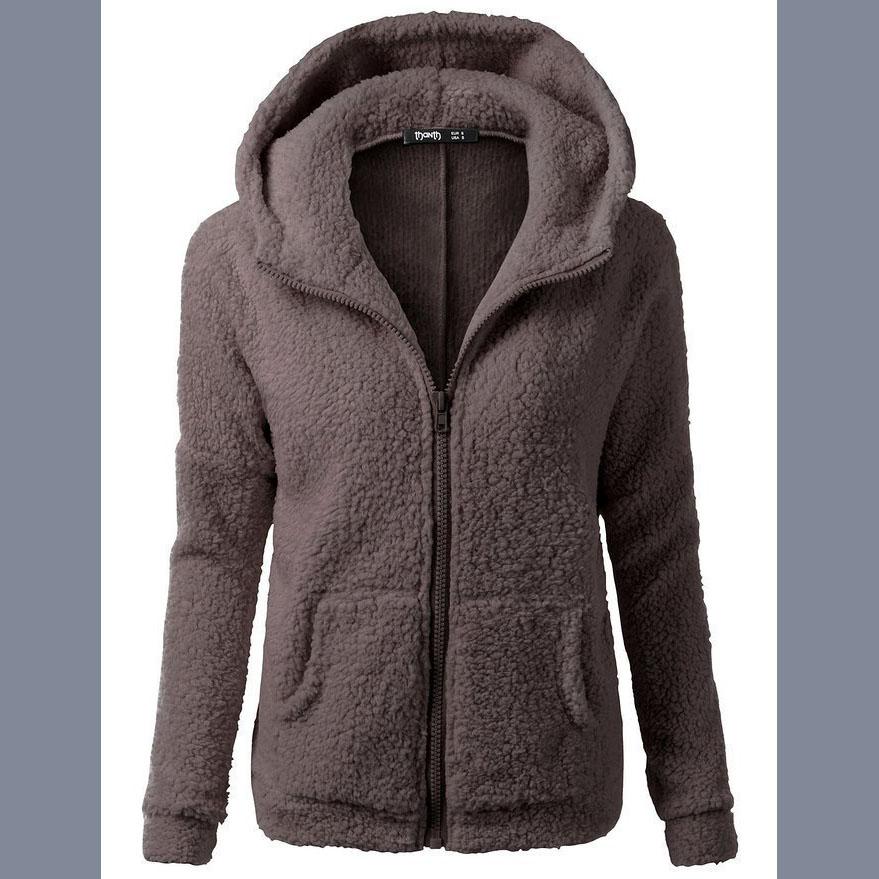 Autumn Winter Warm Jacket Women Hoodie Hooded 2024 Casual Female Hoodies Sweatershirt Zipper Coat Solid Soft Fleece Women Coat