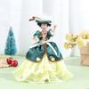 1:12 Dollhouse Miniature Porcelain Victorian Doll Model Green Dress Miss Lady Lady Modern Housewives Youth Doll Toy