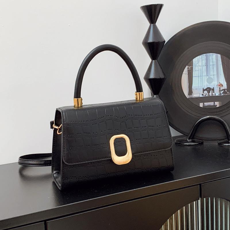 Crocodile Pattern Small Square Bag 2025 New Small Square Bag Xiaoxiangfeng Messenger Handbag Commuter Versatile Shoulder Bag Women