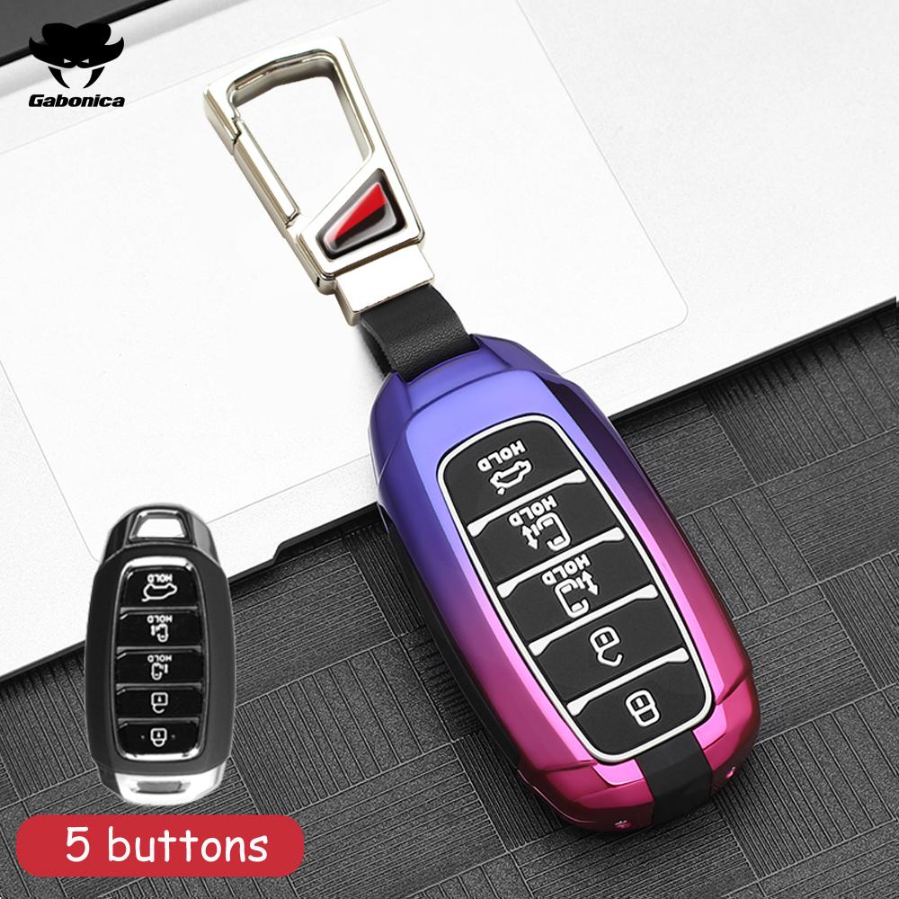 Alloy Car Key Cover For Hyundai N Line Verna Solaris Elantra Azera Kona Encino Grandeur Azera Palisade I30 Ix35 Accent Santa Fe
