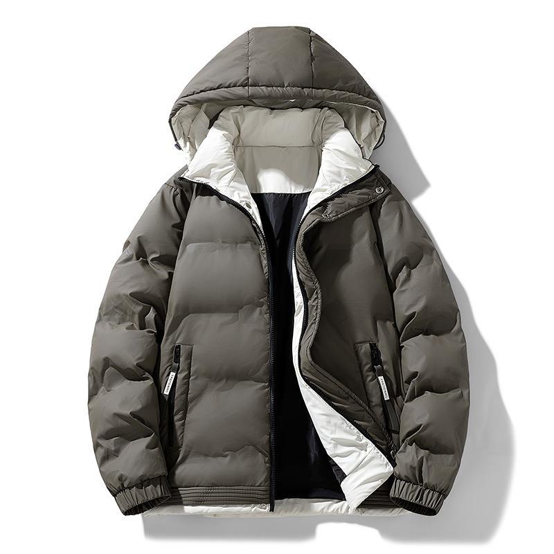 

Мужская куртка с хлопковой подкладкой осень и зима новый тренд утолщенная теплая с капюшоном повседневная зеленая куртка с хлопковой подкладкой одежда-хлеб 4XL