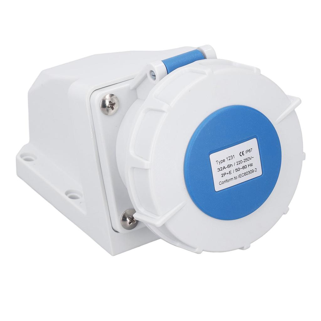 Industrielle Anschlussbuchse 32A 2P+E Oberflächenmontierte IP67 wasserdichte Steckdose Industriestecker 220