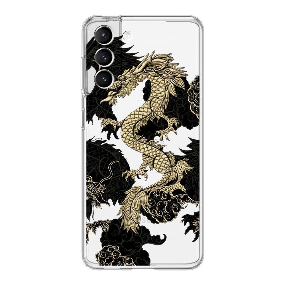 Drachen Mode Handyhülle Für Samsung Galaxy S23 S22 Ultra S20 S21 FE 5G S10 S10E S9 S8 Plus 4G Silikon Transparent Rückseite Couqe